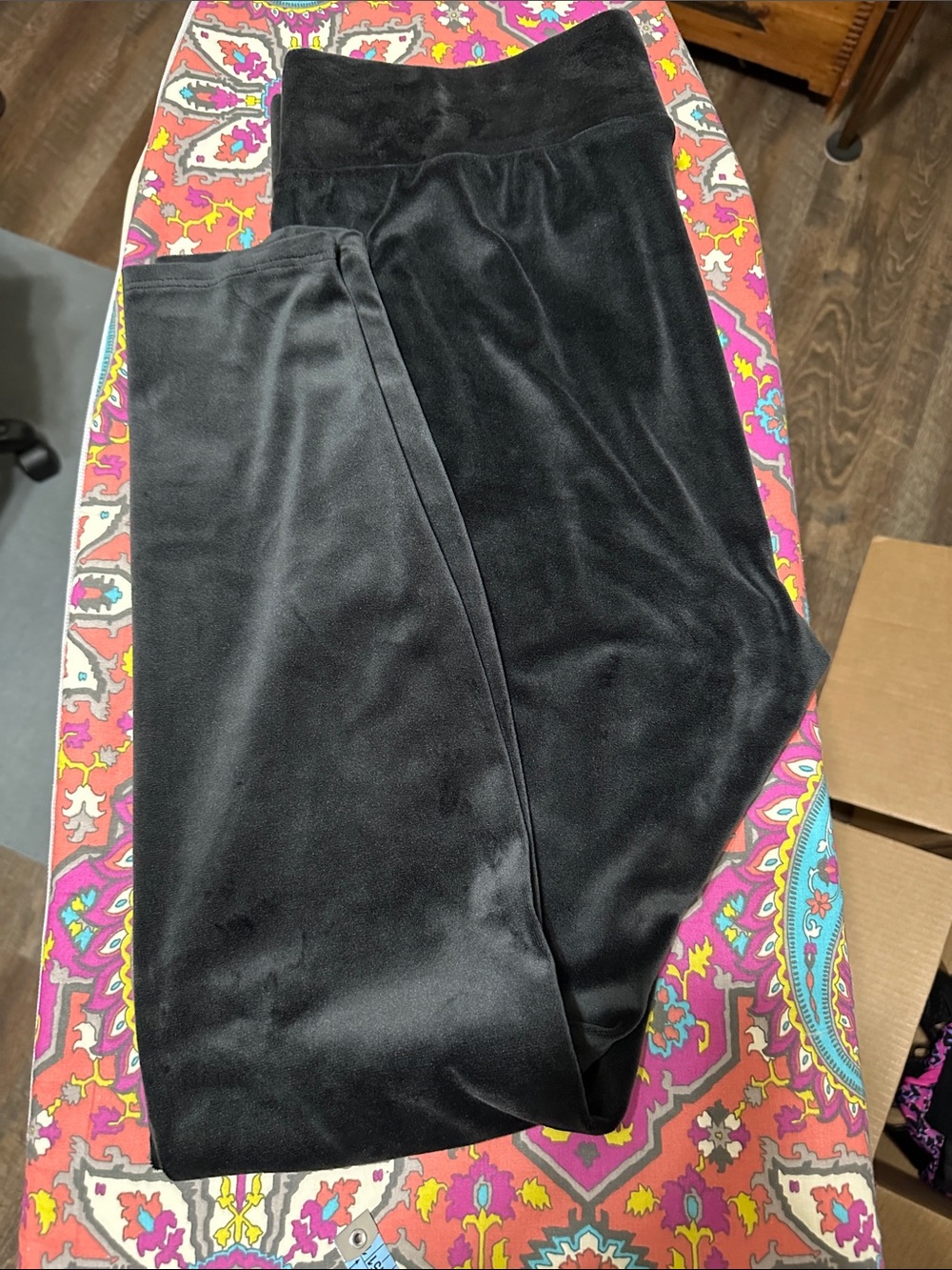 Lane Bryant Black Velour Fashion Leggings C/D